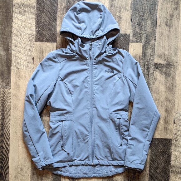 The North Face Shelbe Raschel Hoodie Jacket Gray Windproof Soft Shell - Picture 2 of 8
